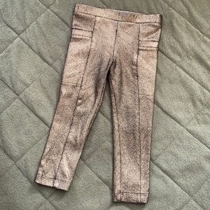 Peek pants size 2t gold sparkle and black